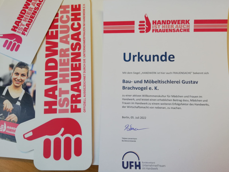 Handwerk Frauensache UFH Lübeck Tischlerei Gustv Brachvogel