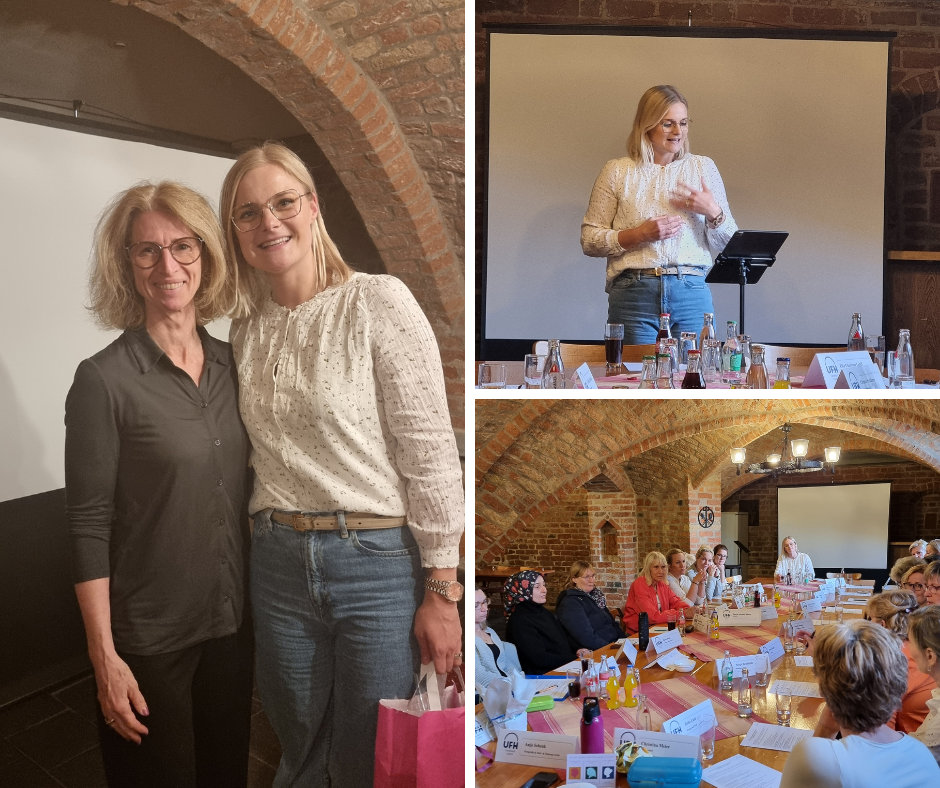 Fotocollage Vortrag Kommunikation UFH AK Lübeck