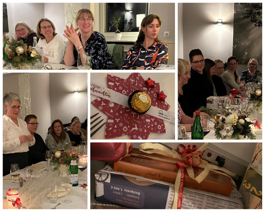 Bildcollage: Weihnachtsfeier UFH AK Rendsburg-Eckernförde